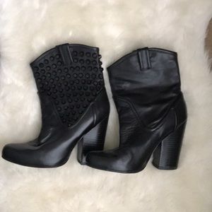 Jeffrey Campbell black studded boots